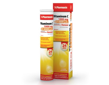 VITAMINUM C 1000 mg + D 4000 j.m. Pharmasis